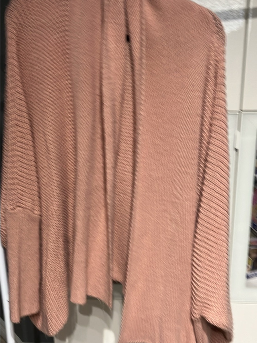 3/$15 SHEIN Curve Dusty Rose Open-Knit Cardigan